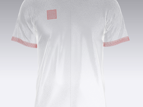 Soccer Red And White Jersey Player-11 Modelo 3D