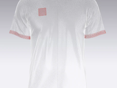 Soccer Red And White Jersey Player-11 3D Model