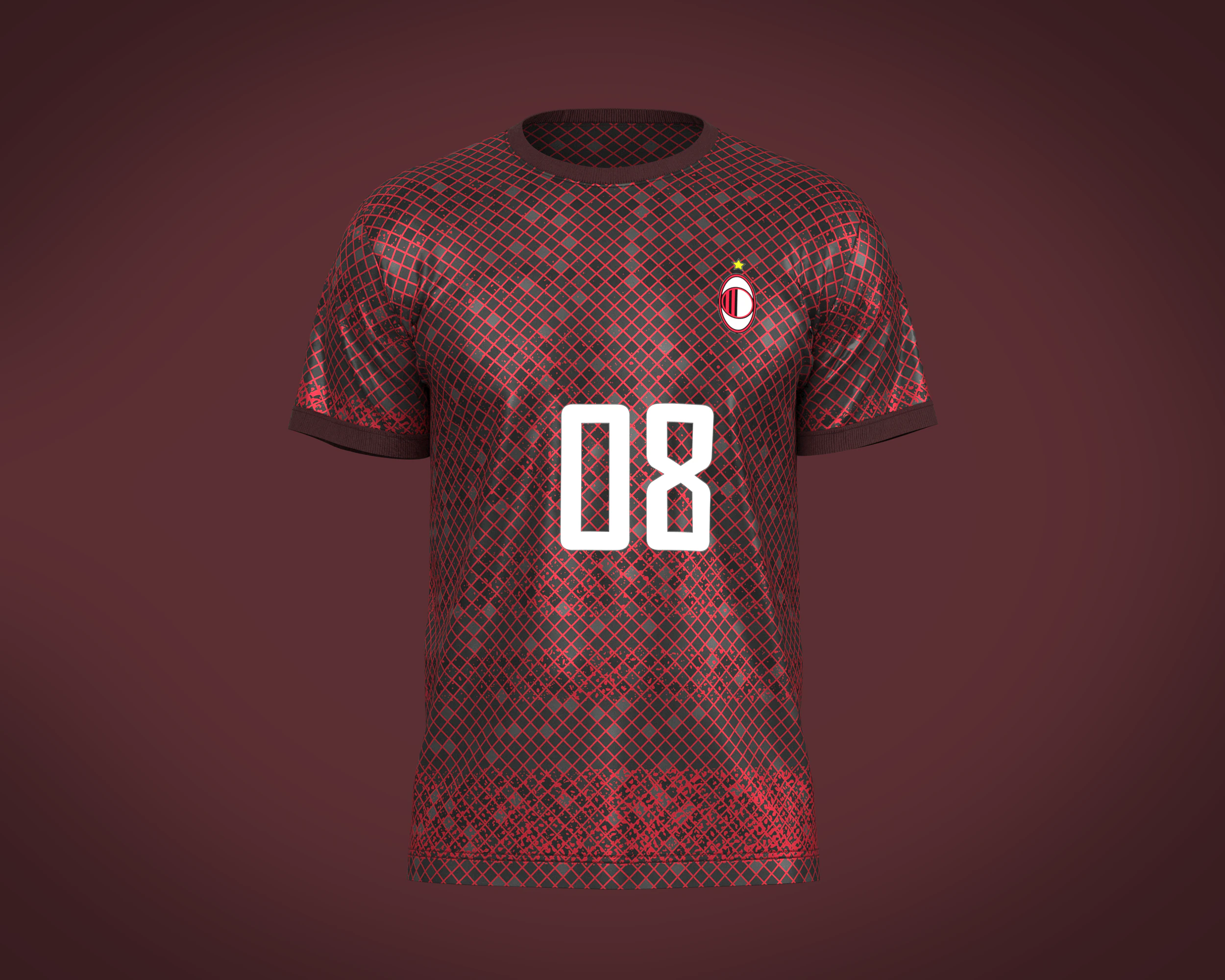 Soccer Red Jersey - 08 3D Model .c4d .max .obj .3ds .fbx .stl .blend 