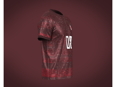 Soccer Red Jersey - 08 Modelo 3D