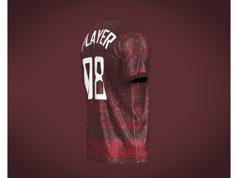 Soccer Red Jersey - 08 Modelo 3D