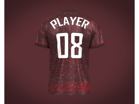 Soccer Red Jersey - 08 Modelo 3D