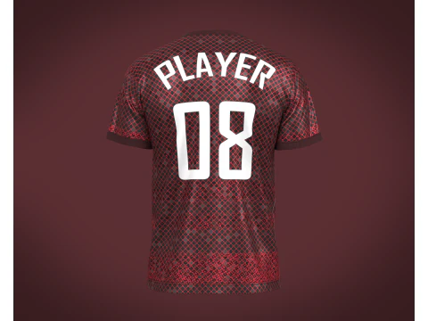 Soccer Red Jersey - 08 3D Model