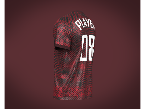Soccer Red Jersey - 08 Modelo 3D