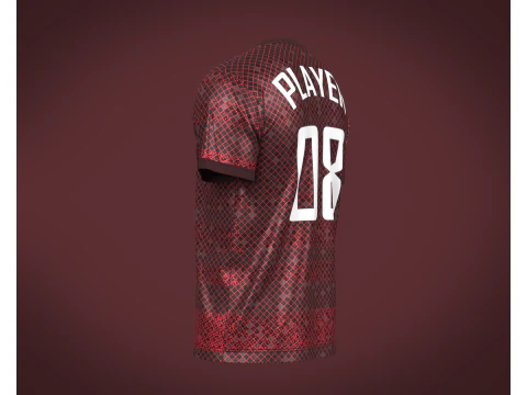 Soccer Red Jersey - 08 3D Model