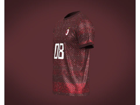 Soccer Red Jersey - 08 3D Model