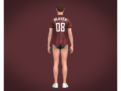 Soccer Red Jersey - 08 Modelo 3D