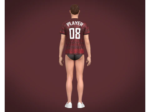 Soccer Red Jersey - 08 3D Model