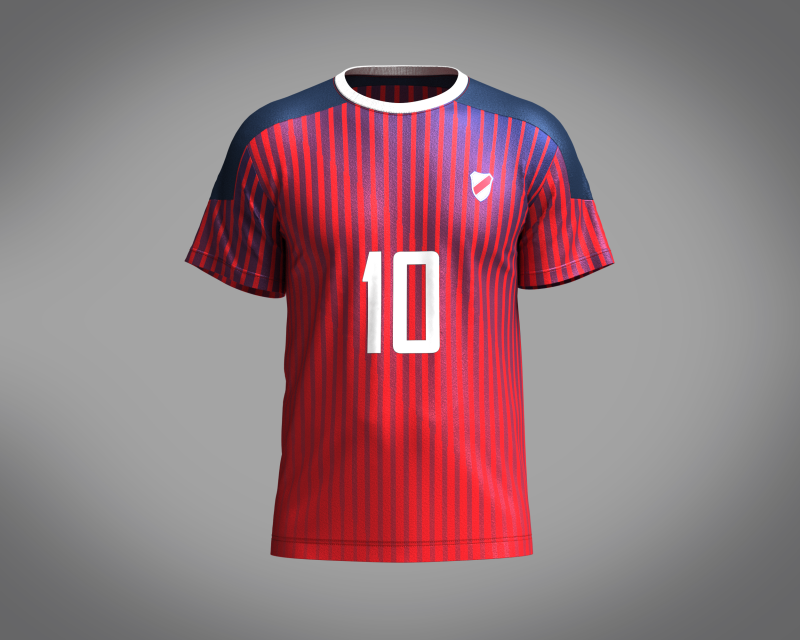 Soccer Red Jersey Player-10 3D 모델 .c4d .max .obj .3ds .fbx .stl .blend 