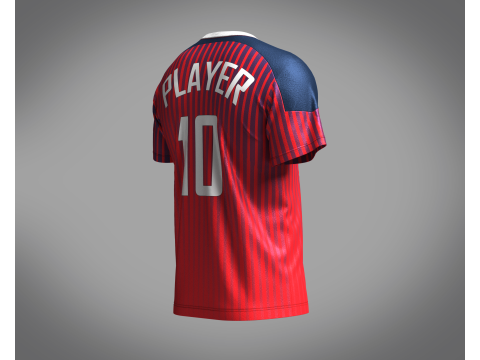 Soccer Red Jersey Player-10 3D 모델