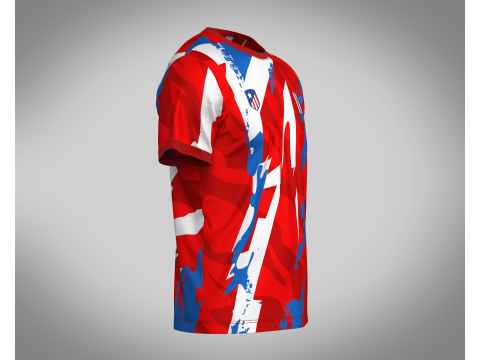 Soccer Red Print Jersey-11 Model 3D