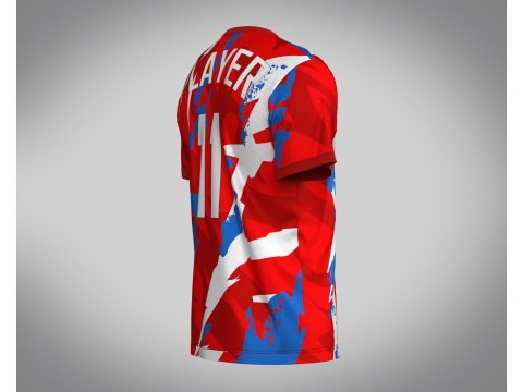 Soccer Red Print Jersey-11 Model 3D