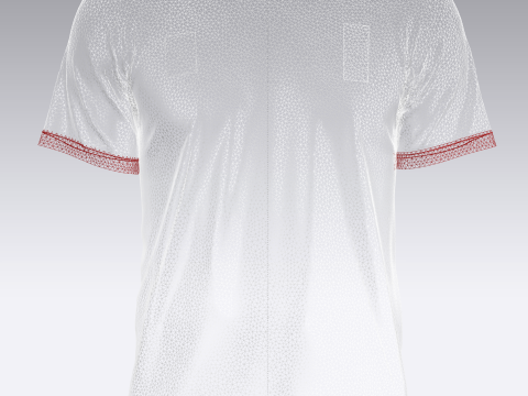 Soccer Red Print Jersey-11 Model 3D