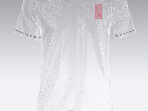 Soccer Red Print Jersey Player-11 3Dモデル