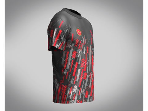 Soccer Red Print Jersey Player-11 3Dモデル