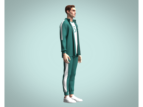 Squid Game Players Uniform 456 3D Model