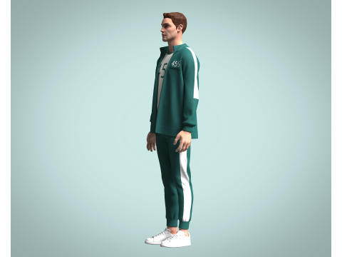 Squid Game Players Uniform 456 3D Model