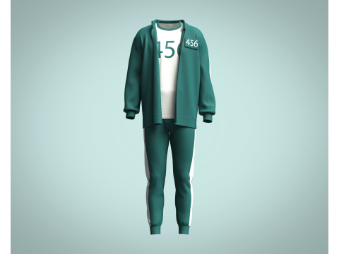 Squid Game Players Uniform 456 3D Model