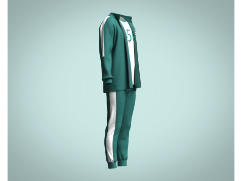 Squid Game Players Uniform 456 3D Model