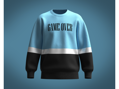 Men Sweatshirts - game over Model 3D