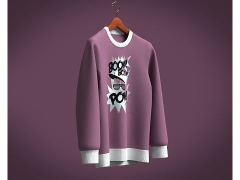 Men Sweatshirt - BOOM POW 3D 模型