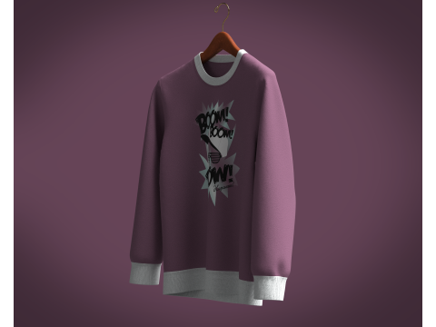 Men Sweatshirt - BOOM POW 3D 模型