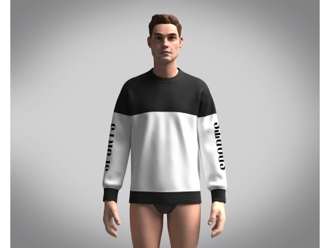 Men Sweatshirt - Sports 3D Модель