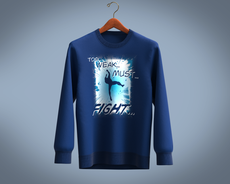 Men Sweatshirt - FIGHT Modèle 3D .c4d .max .obj .3ds .fbx .stl .blend 