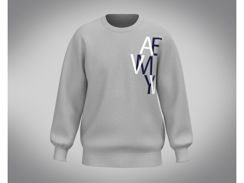 Men Sweatshirt - Gray Modello 3D