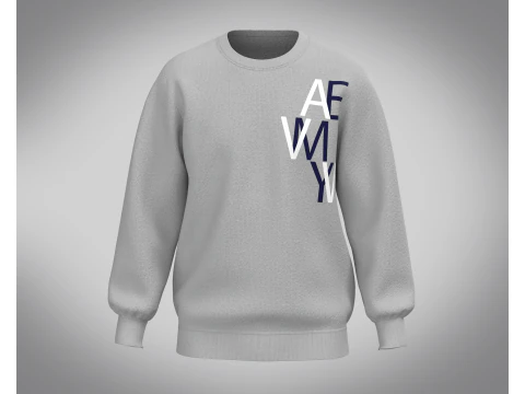 Felpa da uomo - Grigia Modello 3D