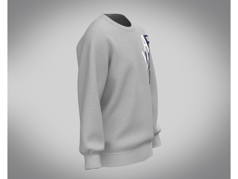 Men Sweatshirt - Gray 3D 모델