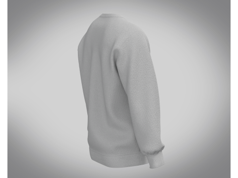 Men Sweatshirt - Gray 3D 모델