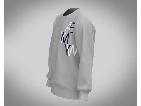 Men Sweatshirt - Gray 3D Model