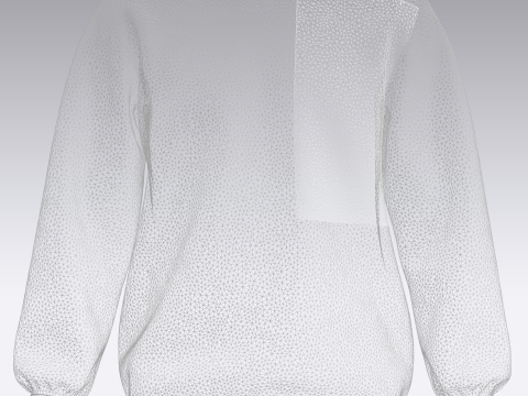 Men Sweatshirt - Gray 3D 모델