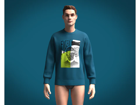 Men Sweatshirt - Fused 3D Model