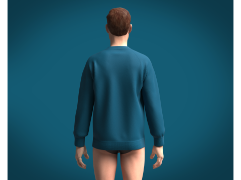 Men Sweatshirt - Fused 3Dモデル