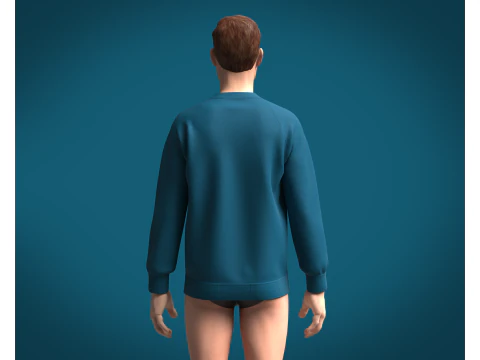 Men Sweatshirt - Fused 3D Model
