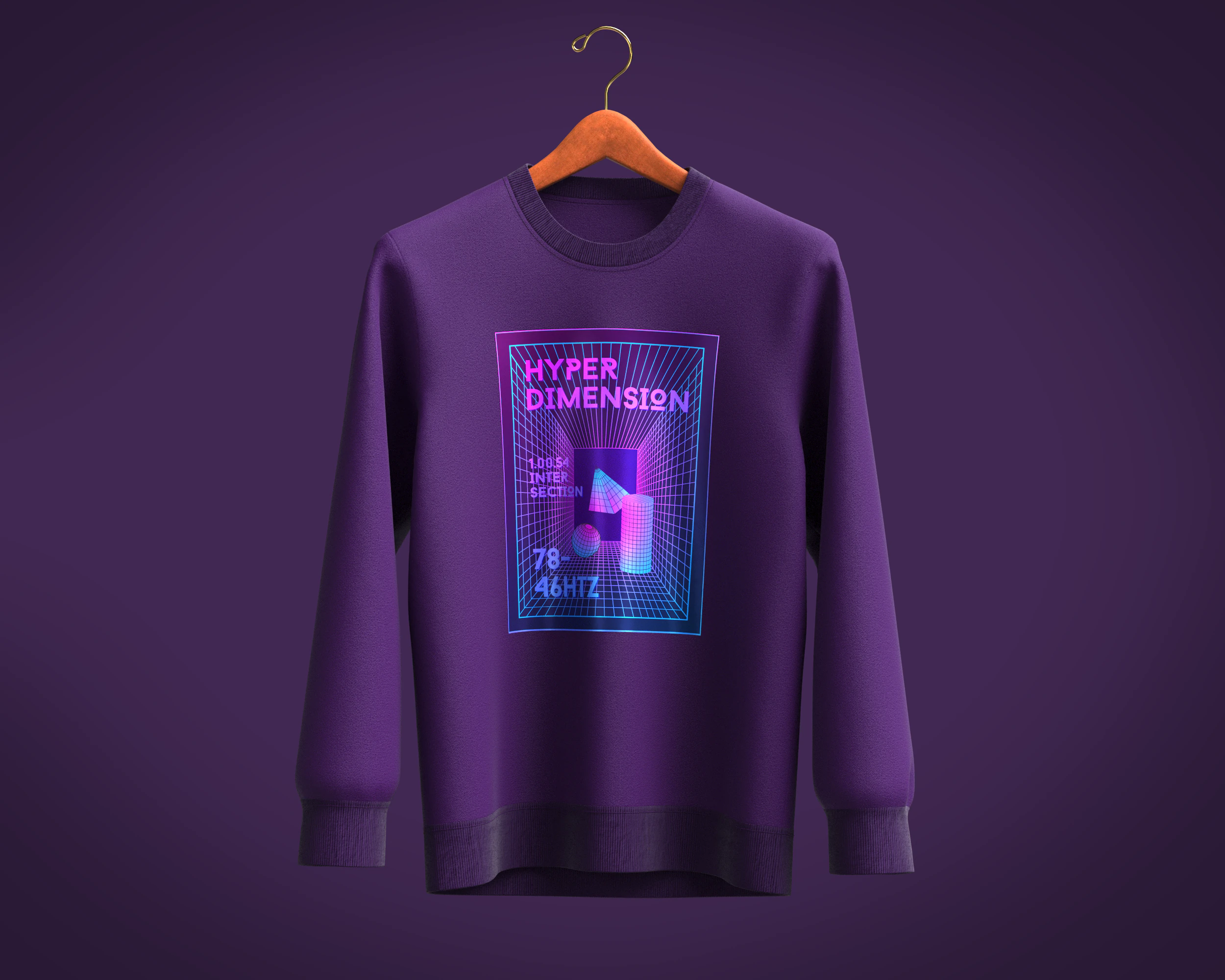 Men Sweatshirt - HYPER DIMENSION 3D Model .c4d .max .obj .3ds .fbx .stl .blend