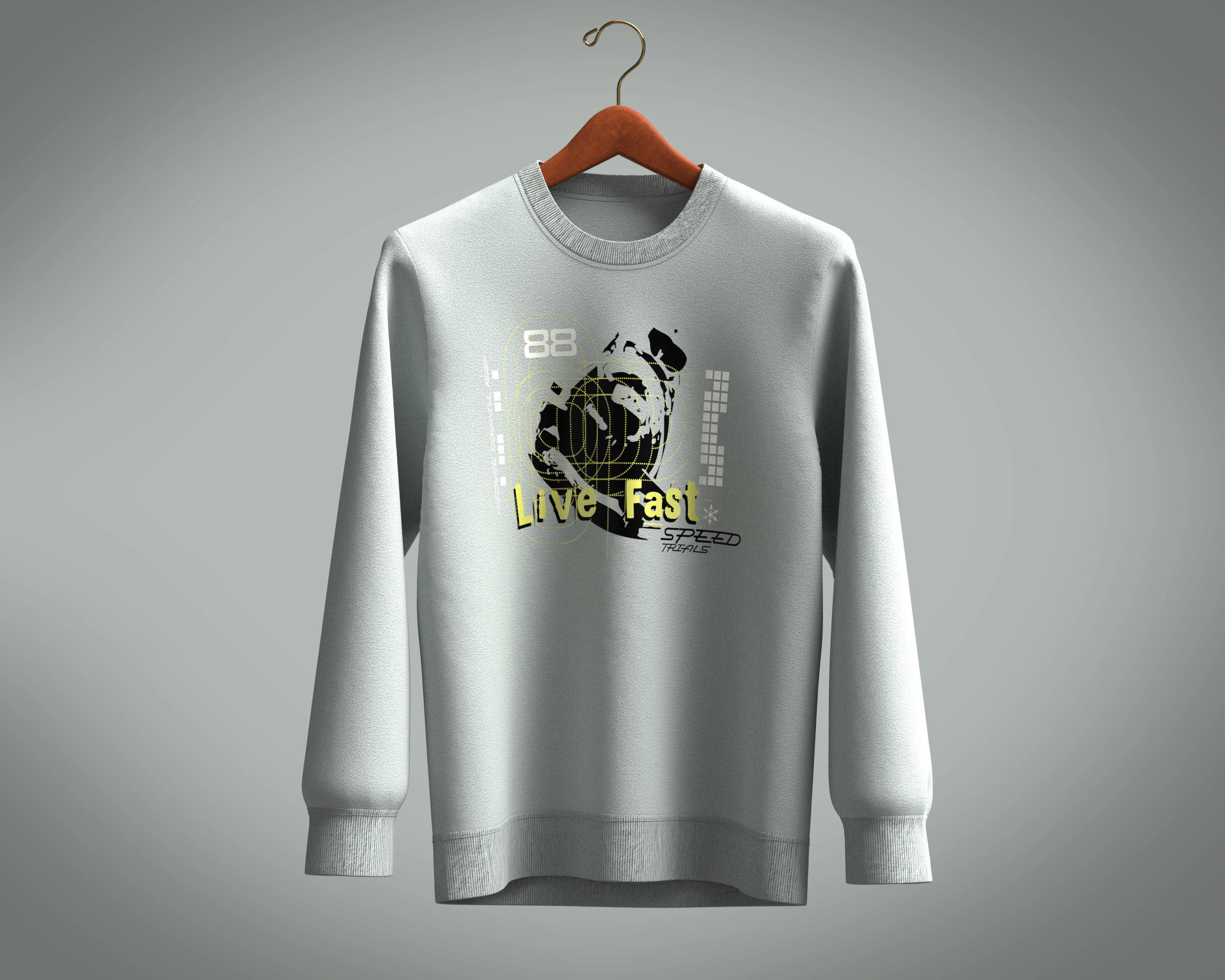 Men Sweatshirt - LIVE FAST 3D Model .c4d .max .obj .3ds .fbx .stl .blend 