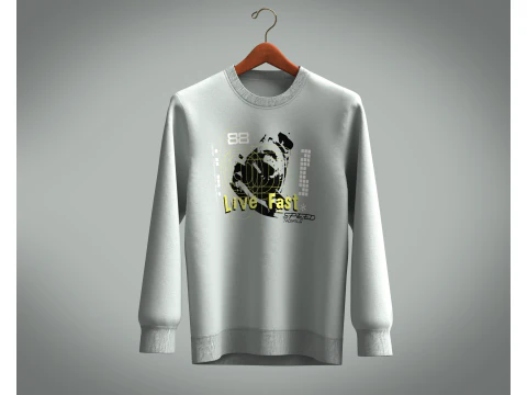 Мужская толстовка - ЖИВИТЕ БЫСТРО 3D Модель