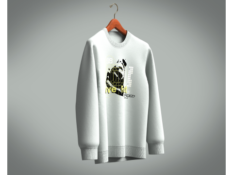 Men Sweatshirt - LIVE FAST 3D 模型