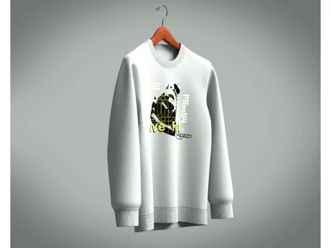 Men Sweatshirt - LIVE FAST 3D Model