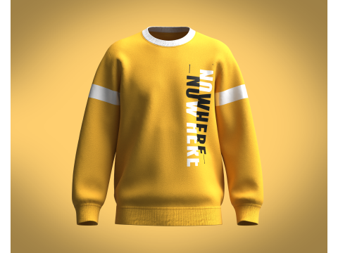 Men Sweatshirt - NO WHERE 3D Model