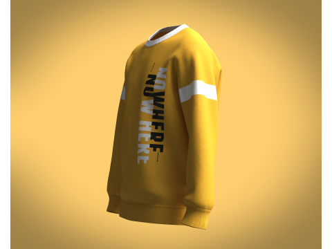 Men Sweatshirt - NO WHERE 3D Model
