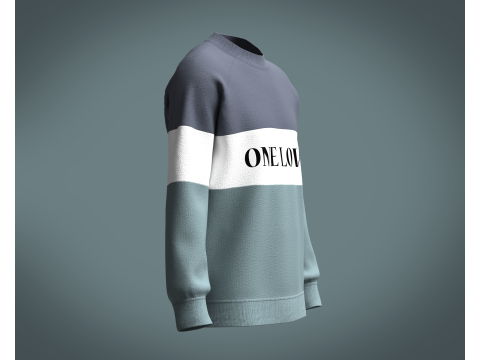 Men Sweatshirt - one love 3D 模型