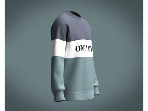 Men Sweatshirt - one love 3D Model