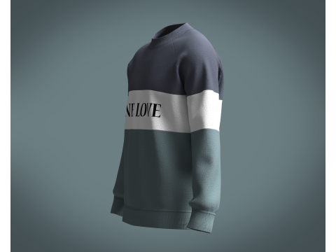 Men Sweatshirt - one love 3D 模型