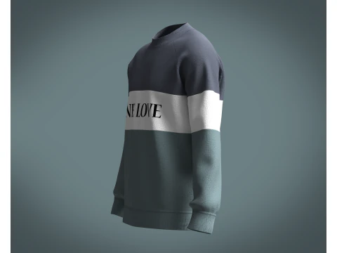 Men Sweatshirt - one love 3D Model