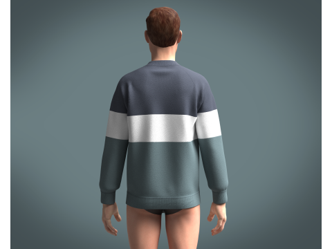 Men Sweatshirt - one love 3D 模型