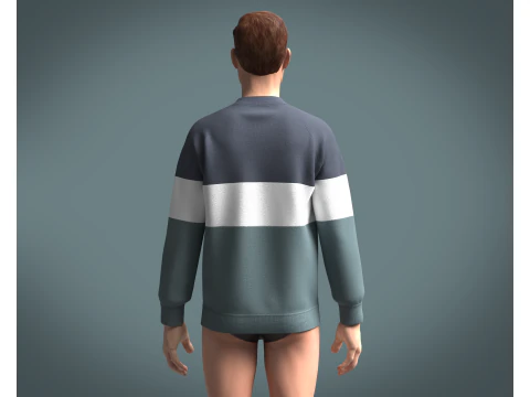 Men Sweatshirt - one love 3D Model